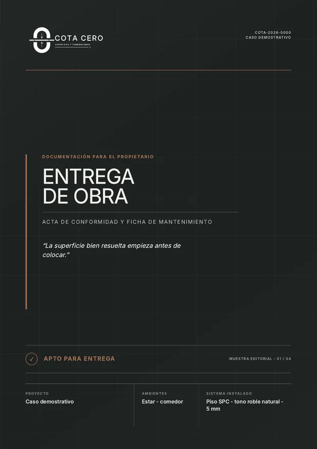 Portada demostrativa del entregable de obra